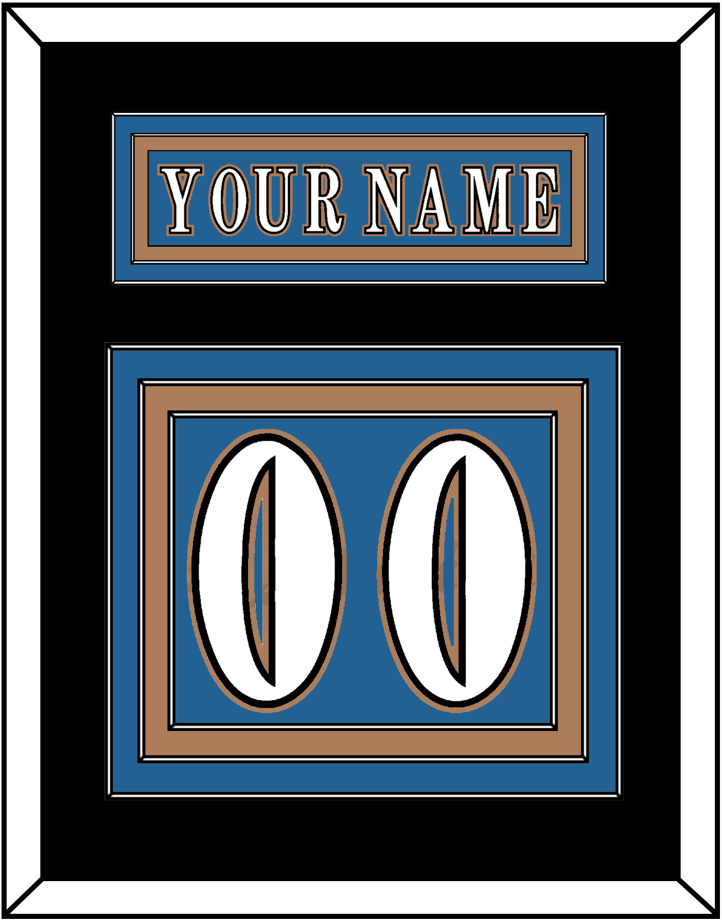 Washington Nameplate & Number (Back) - Road Blue (1995-2000) - Premier Tier 3