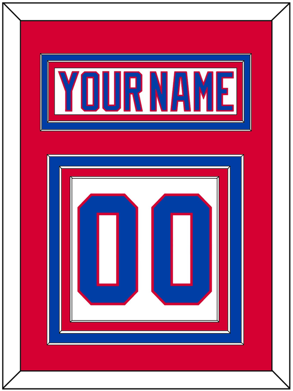 Washington Nameplate & Number (Back) - 2011 Winter Classic White - Triple Mat 2