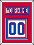 Washington Nameplate & Number (Back) - Alternate White (2011-2015) - Triple Mat 2