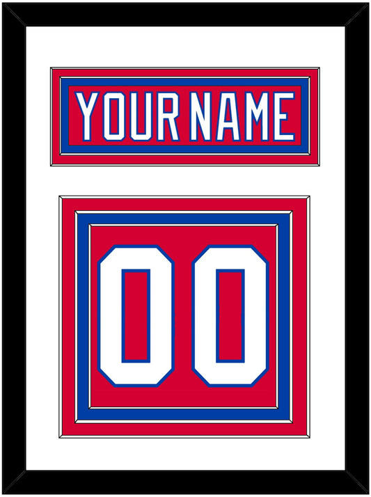 Washington Nameplate & Number (Back) - Road Red (1987-1995) - Premier Tier 1