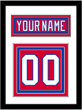 Washington Nameplate & Number (Back) - Road Red (1987-1995) - Triple Mat 1