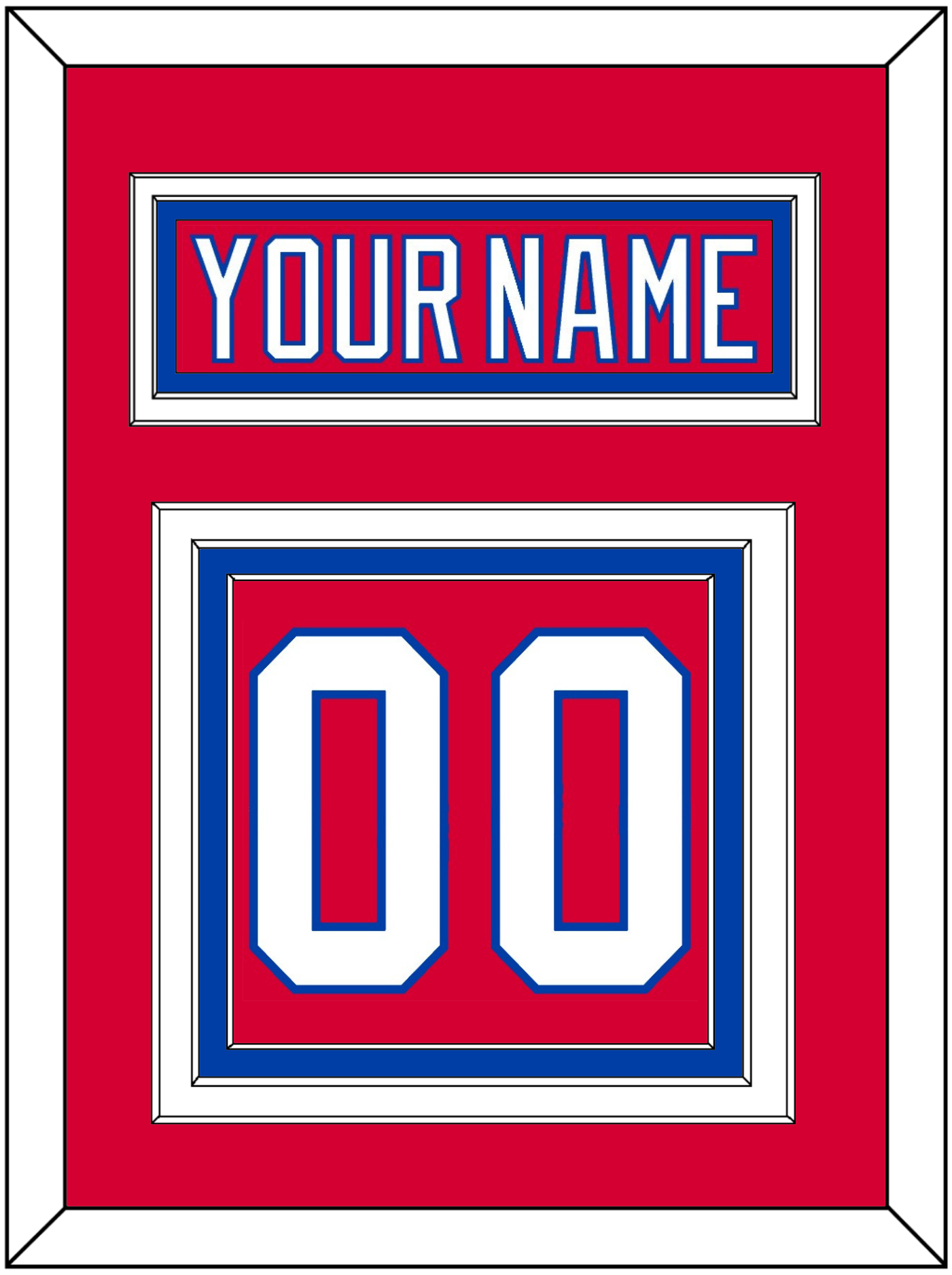 Washington Nameplate & Number (Back) - Alternate Red (2015-2017) - Premier Tier 2