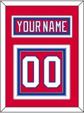 Washington Nameplate & Number (Back) - Alternate Red (2015-2017) - Triple Mat 2