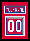 Washington Nameplate & Number (Back) - Alternate Red (2018-2020) - Triple Mat 2