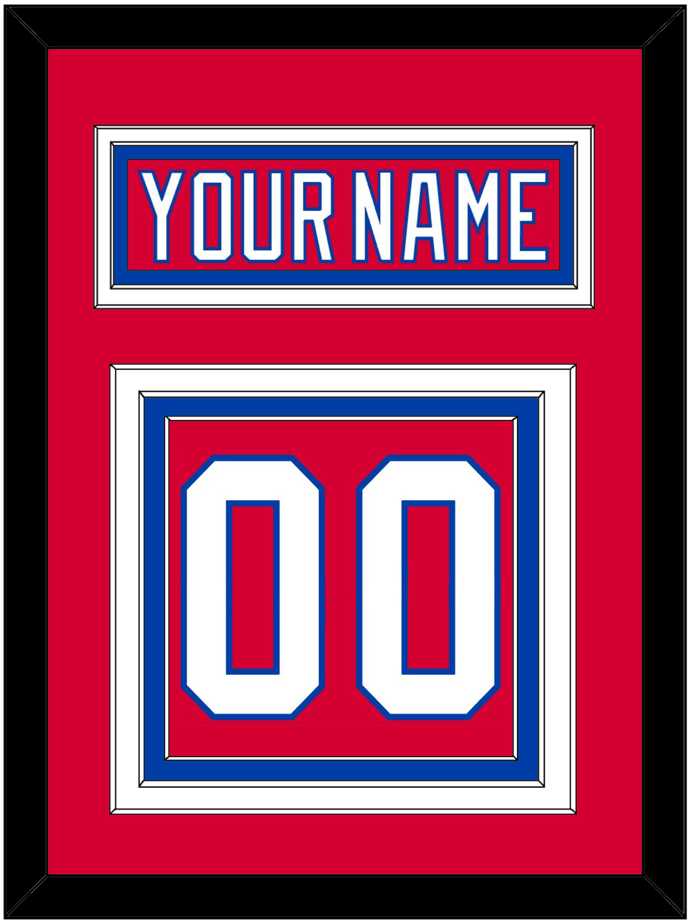 Washington Nameplate & Number (Back) - Alternate Red (2015-2017) - Premier Tier 2