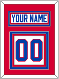 Washington Nameplate & Number (Back) - Home White (1979-1987) - Triple Mat 2