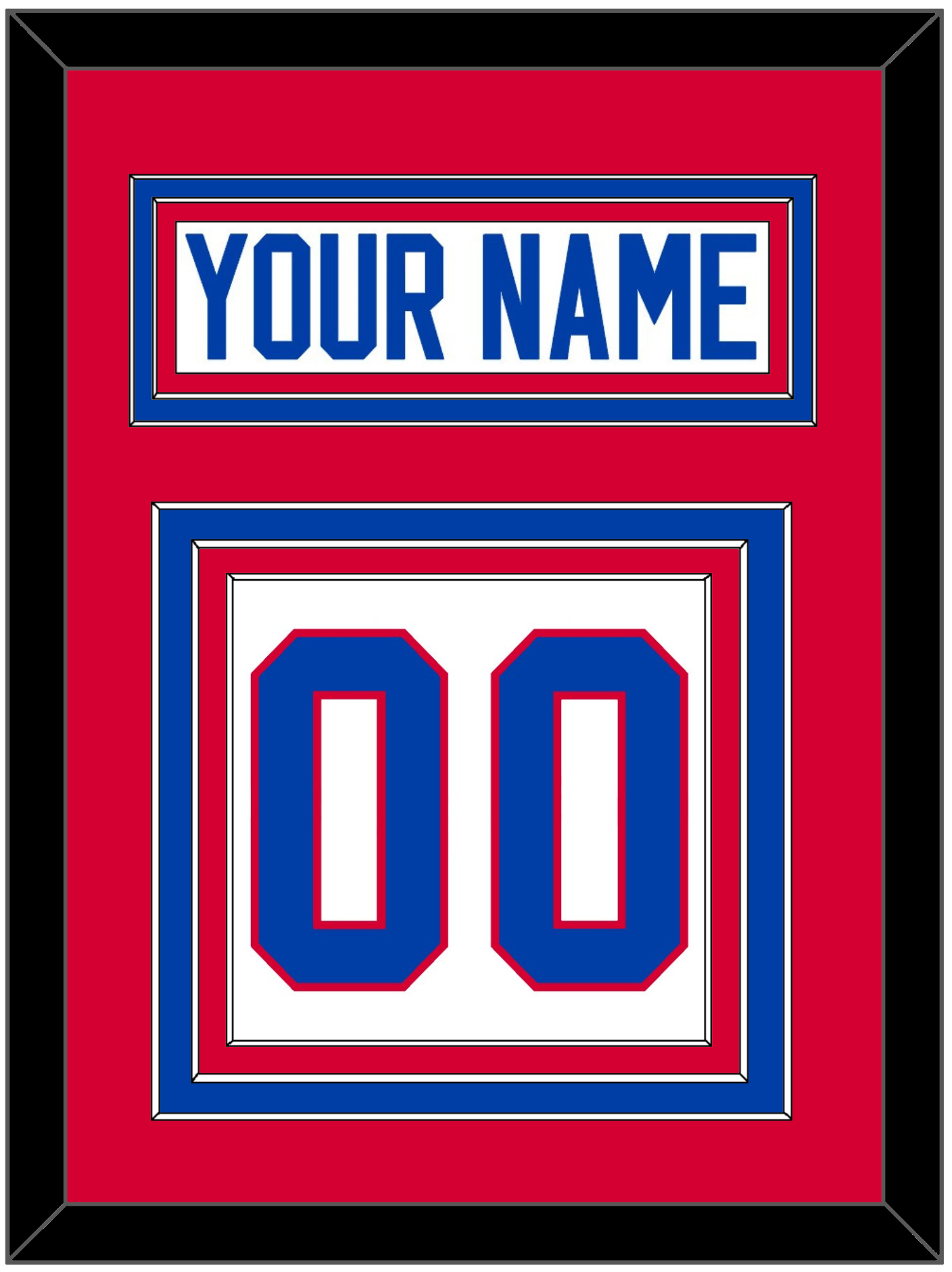 Washington Nameplate & Number (Back) - Home White (1979-1987) - Premier Tier 2
