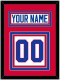 Washington Nameplate & Number (Back) - Home White (1979-1987) - Triple Mat 2