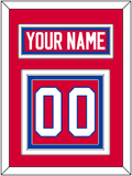 Washington Nameplate & Number (Back) - Road Red (1979-1987) - Triple Mat 2
