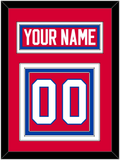 Washington Nameplate & Number (Back) - Road Red (1979-1987) - Triple Mat 2