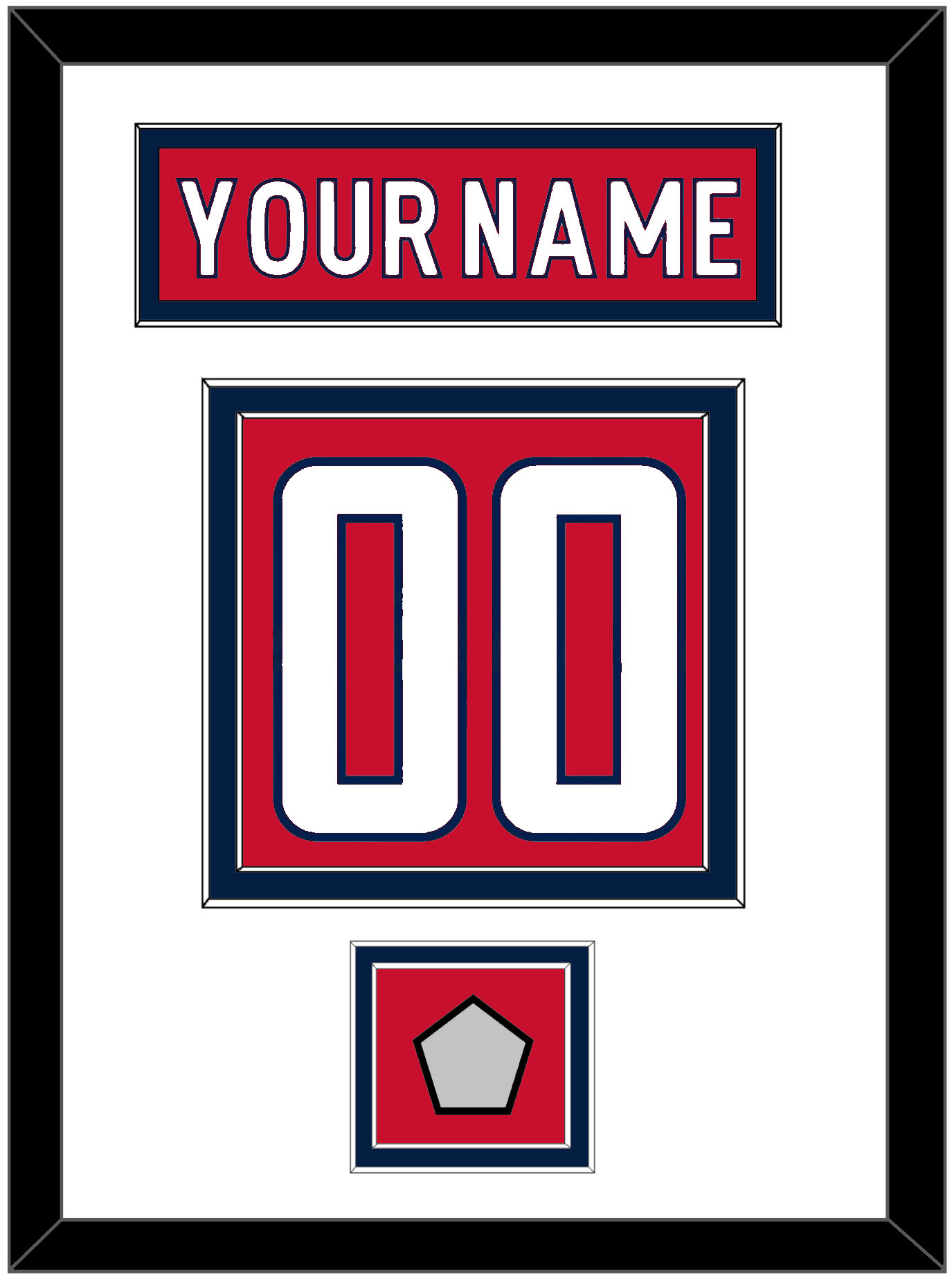 Washington Nameplate & Number (Back) With Stanley Cup Finals Patch - Home Red - Signature Tier 1