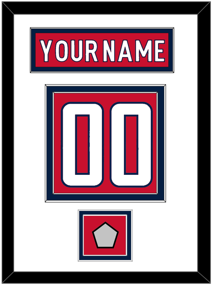 Washington Nameplate & Number (Back) With Stanley Cup Finals Patch - Home Red - Signature Tier 1