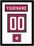 Washington Nameplate & Number (Back) With Stanley Cup Finals Patch - Home Red - Double Mat 1