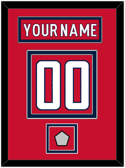 Washington Nameplate & Number (Back) With Stanley Cup Champions Patch - Home Red - Signature Tier 2