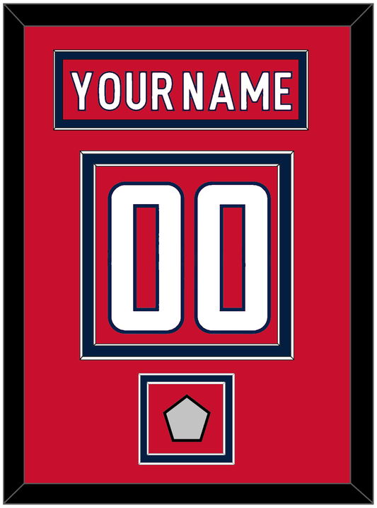 Washington Nameplate & Number (Back) With Stanley Cup Champions Patch - Home Red - Signature Tier 2