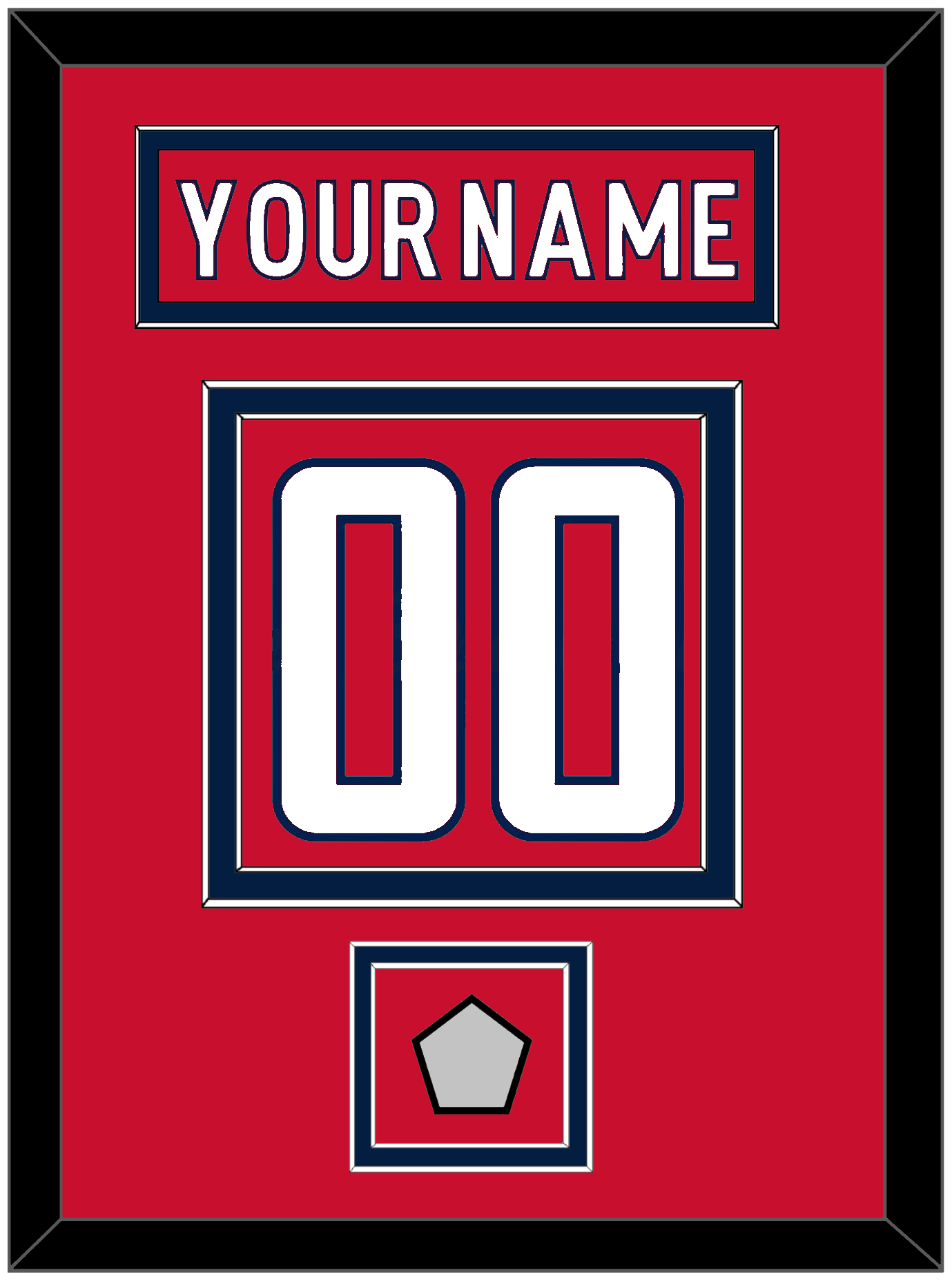 Washington Nameplate & Number (Back) With Stanley Cup Finals Patch - Home Red - Signature Tier 2