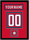 Washington Nameplate & Number (Back) With Stanley Cup Champions Patch - Home Red - Double Mat 2