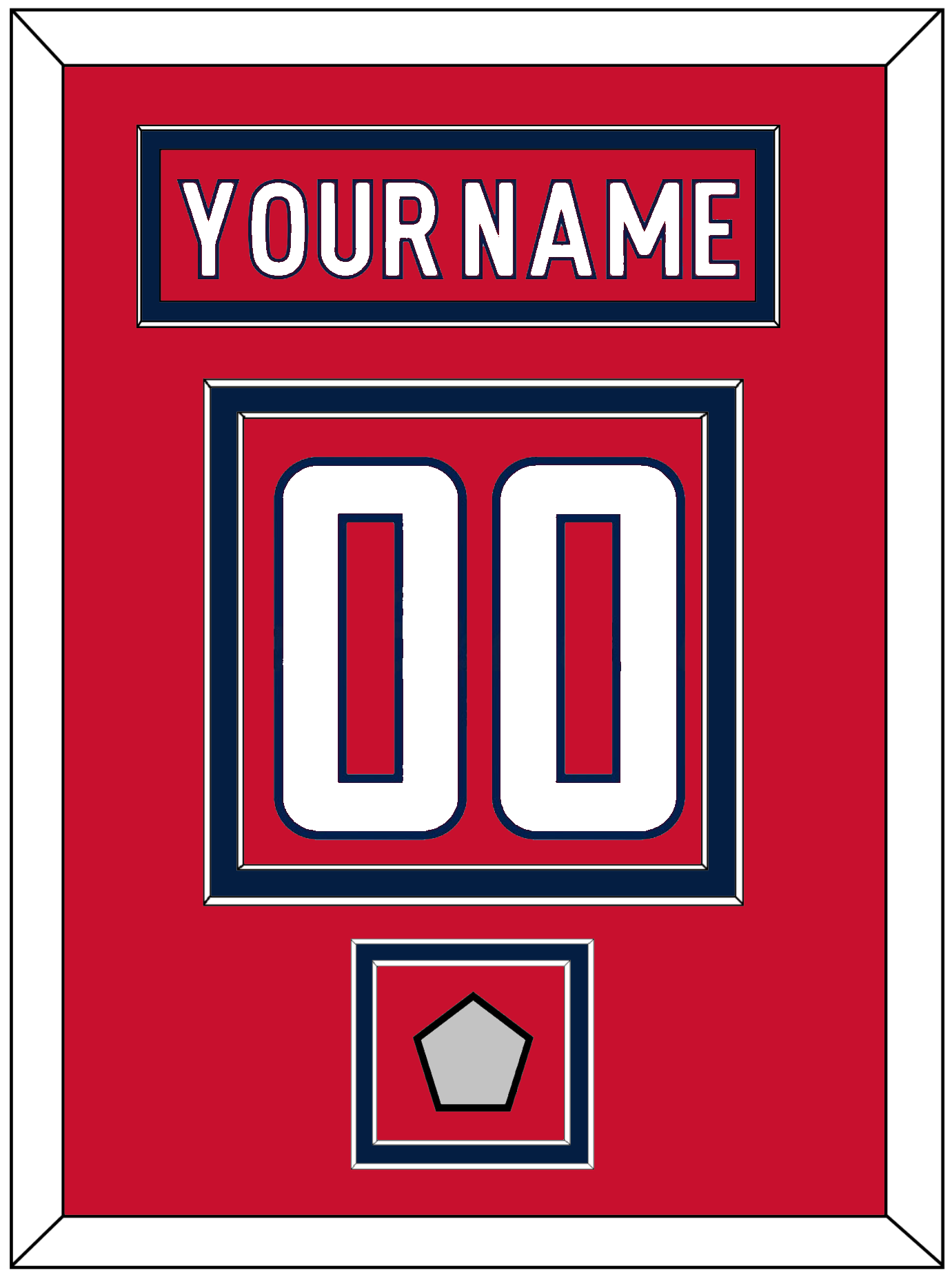 Washington Nameplate & Number (Back) With Stanley Cup Finals Patch - Home Red - Signature Tier 2