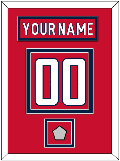 Washington Nameplate & Number (Back) With Stanley Cup Finals Patch - Home Red - Signature Tier 2