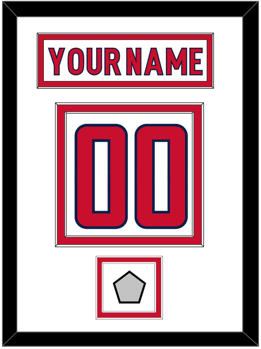 Washington Nameplate & Number (Back) With Stanley Cup Champions Patch - Road White - Signature Tier 1