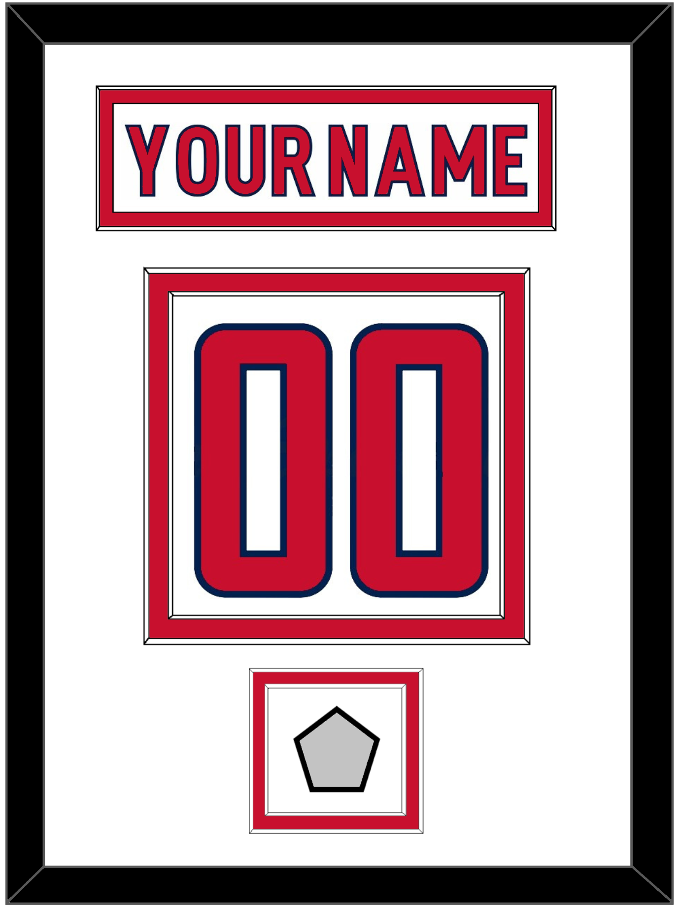 Washington Nameplate & Number (Back) With Stanley Cup Finals Patch - Road White - Signature Tier 1