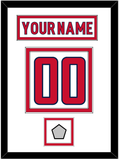 Washington Nameplate & Number (Back) With Stanley Cup Finals Patch - Road White - Double Mat 1