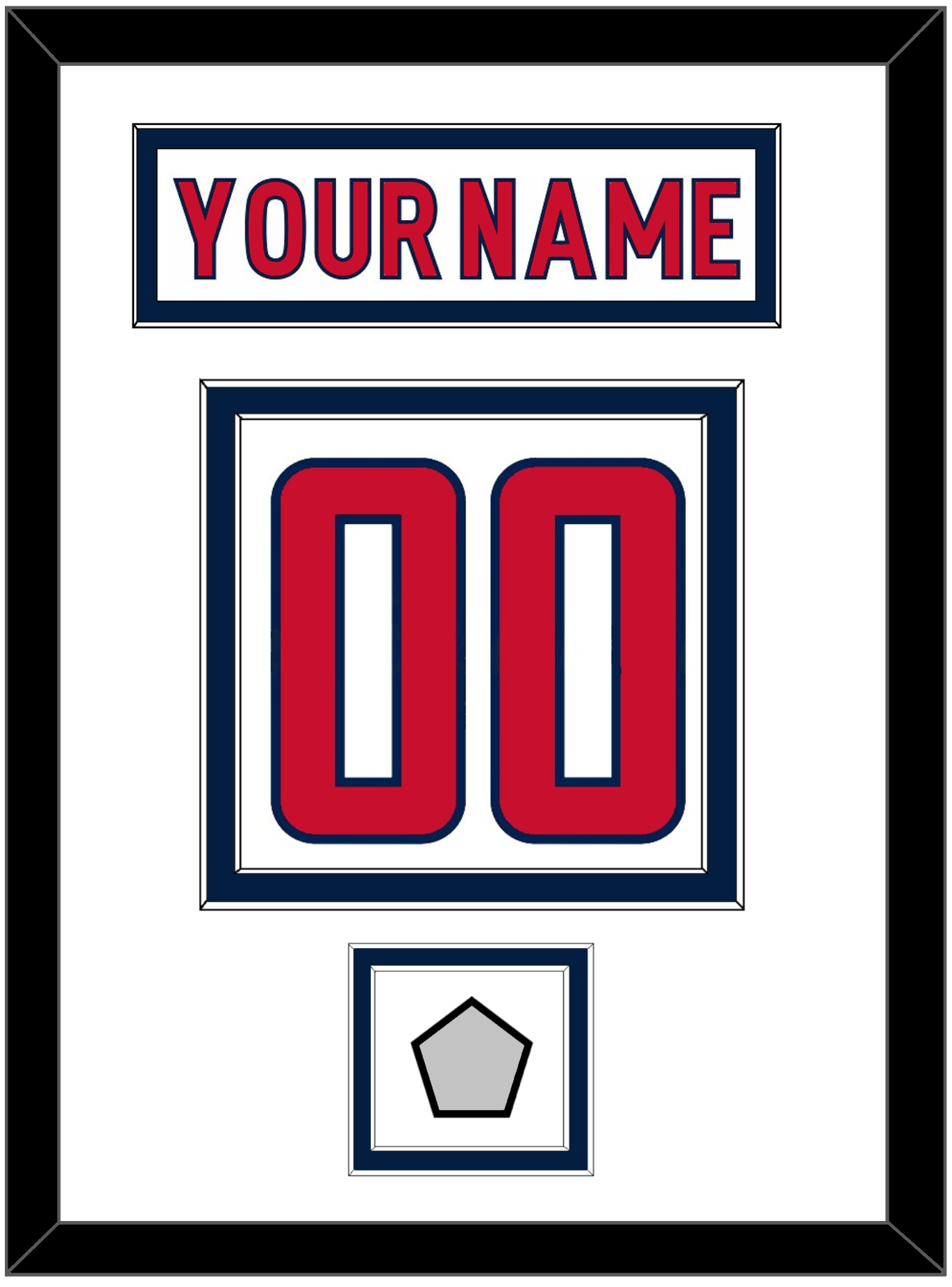 Washington Nameplate & Number (Back) With Stanley Cup Champions Patch - Road White - Signature Tier 2