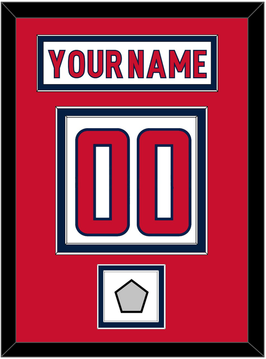 Washington Nameplate & Number (Back) With Stanley Cup Champions Patch - Road White - Signature Tier 3