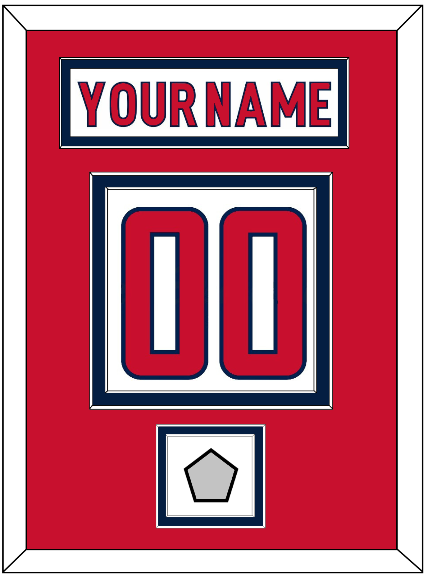 Washington Nameplate & Number (Back) With Stanley Cup Champions Patch - Road White - Signature Tier 3