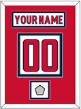 Washington Nameplate & Number (Back) With Stanley Cup Finals Patch - Road White - Double Mat 3