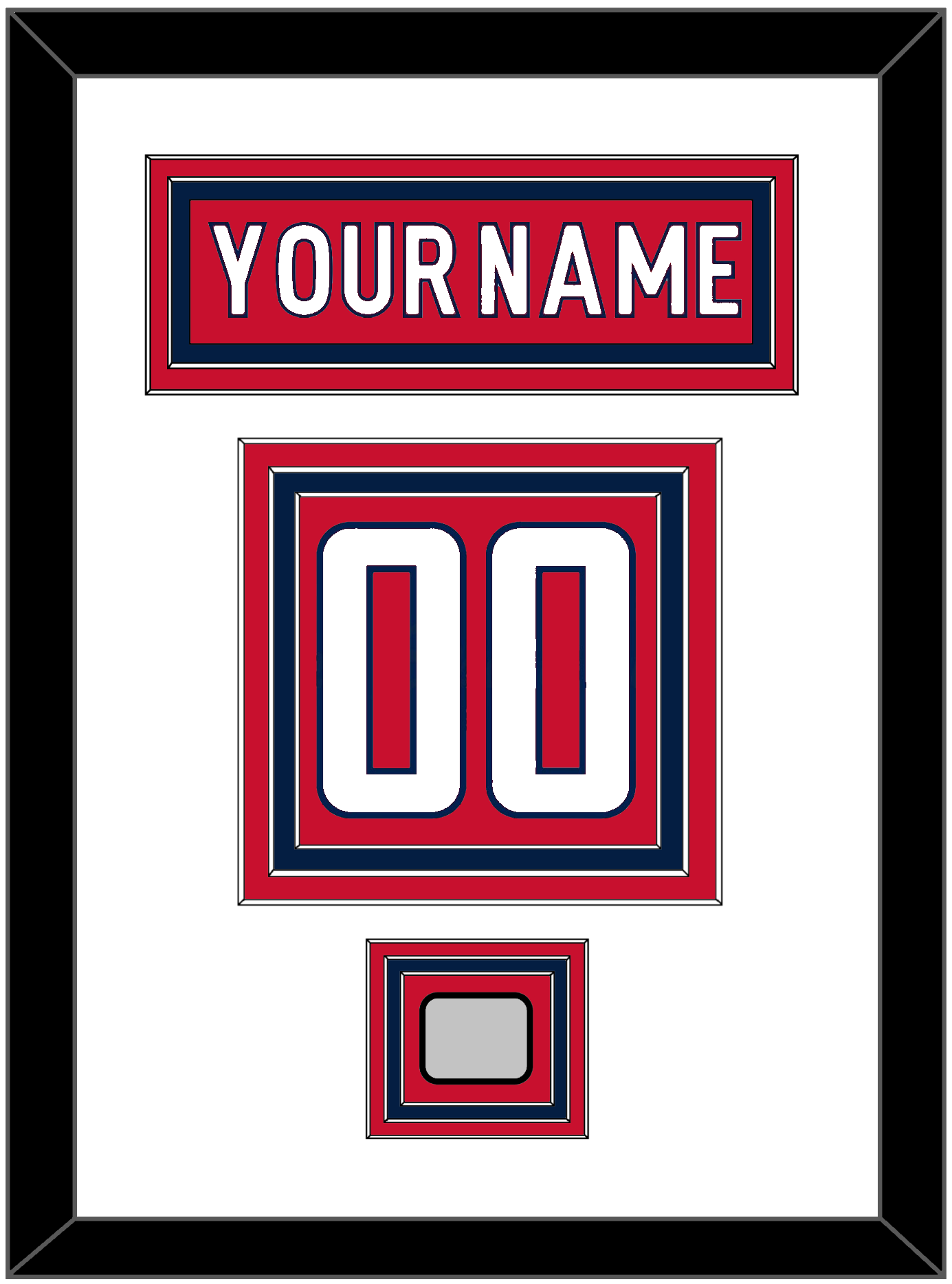 Washington Nameplate & Number (Back) With Stanley Cup Finals Patch - Home Red - Premier Tier 1