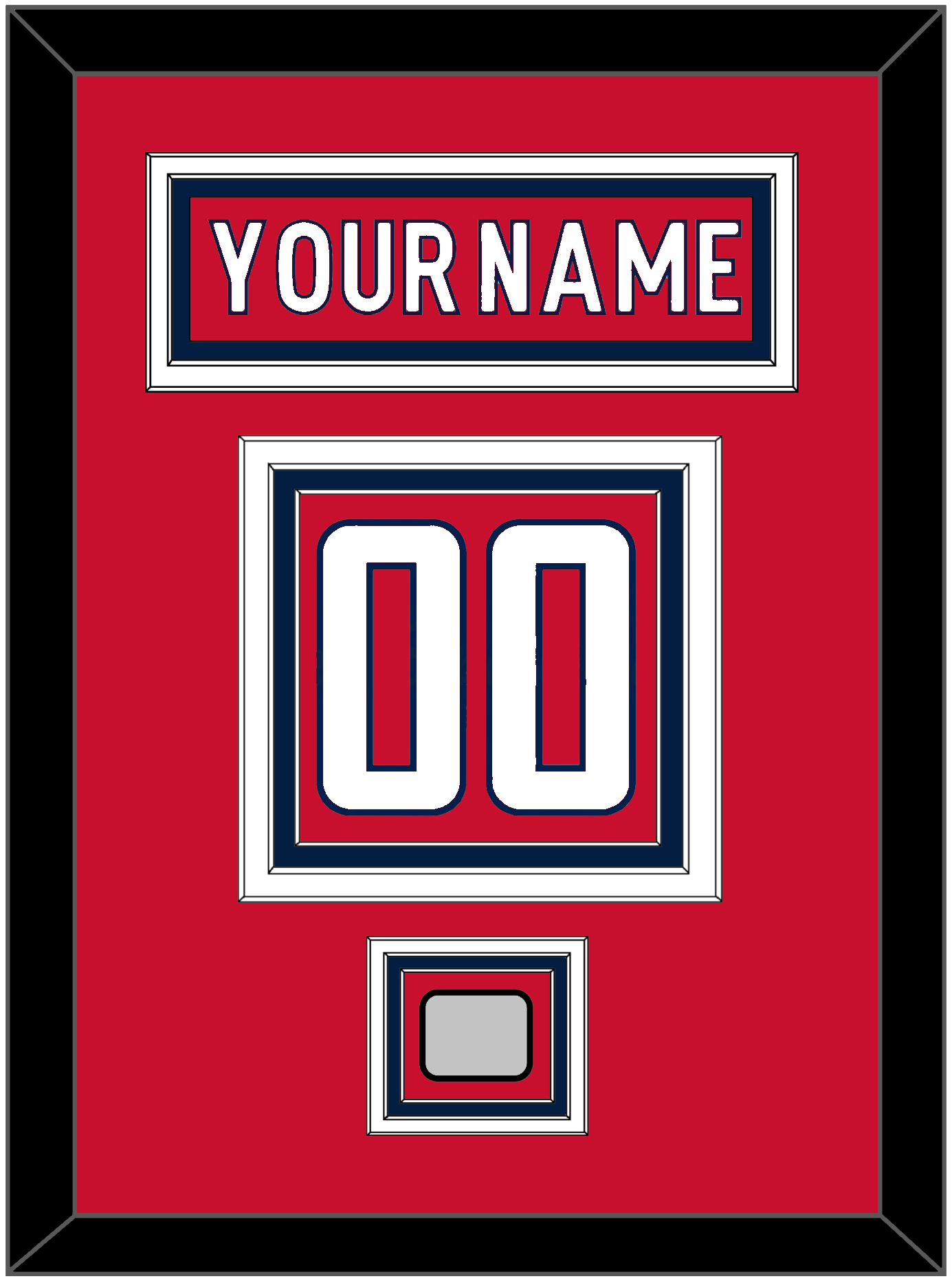 Washington Nameplate & Number (Back) With Stanley Cup Champions Patch - Home Red - Premier Tier 2
