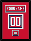 Washington Nameplate & Number (Back) With Stanley Cup Champions Patch - Home Red - Triple Mat 2