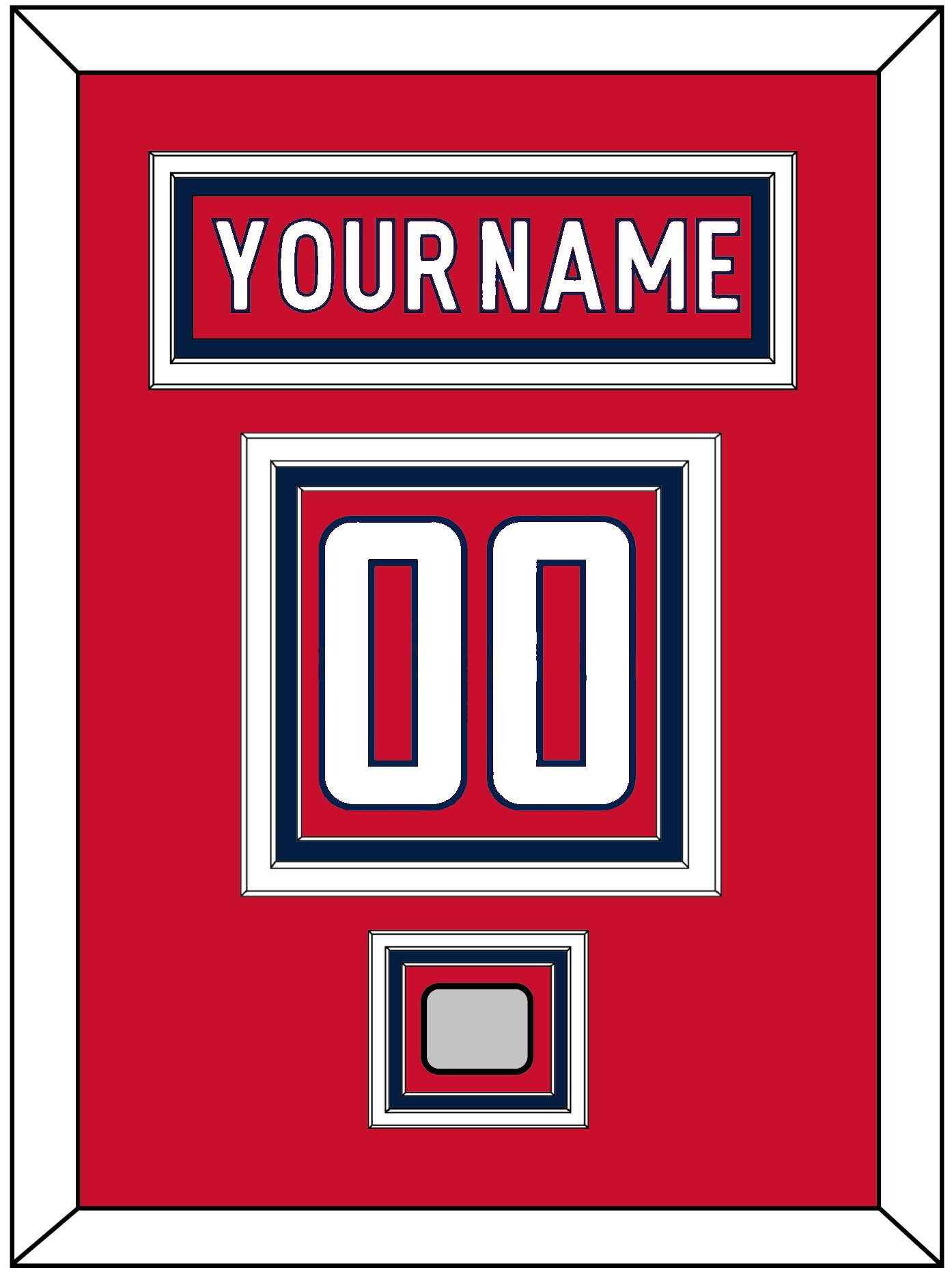 Washington Nameplate & Number (Back) With Stanley Cup Finals Patch - Home Red - Premier Tier 2