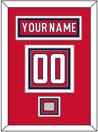 Washington Nameplate & Number (Back) With Stanley Cup Finals Patch - Home Red - Premier Tier 2