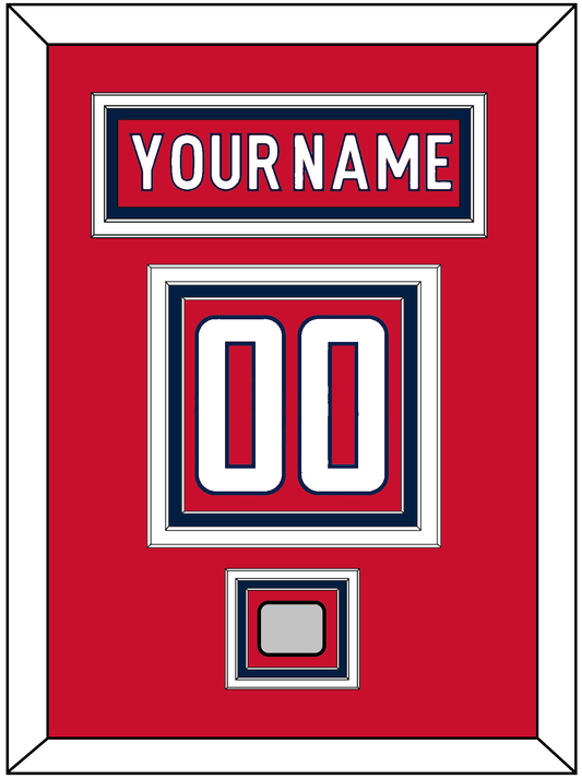Washington Nameplate & Number (Back) With Stanley Cup Finals Patch - Home Red - Premier Tier 2