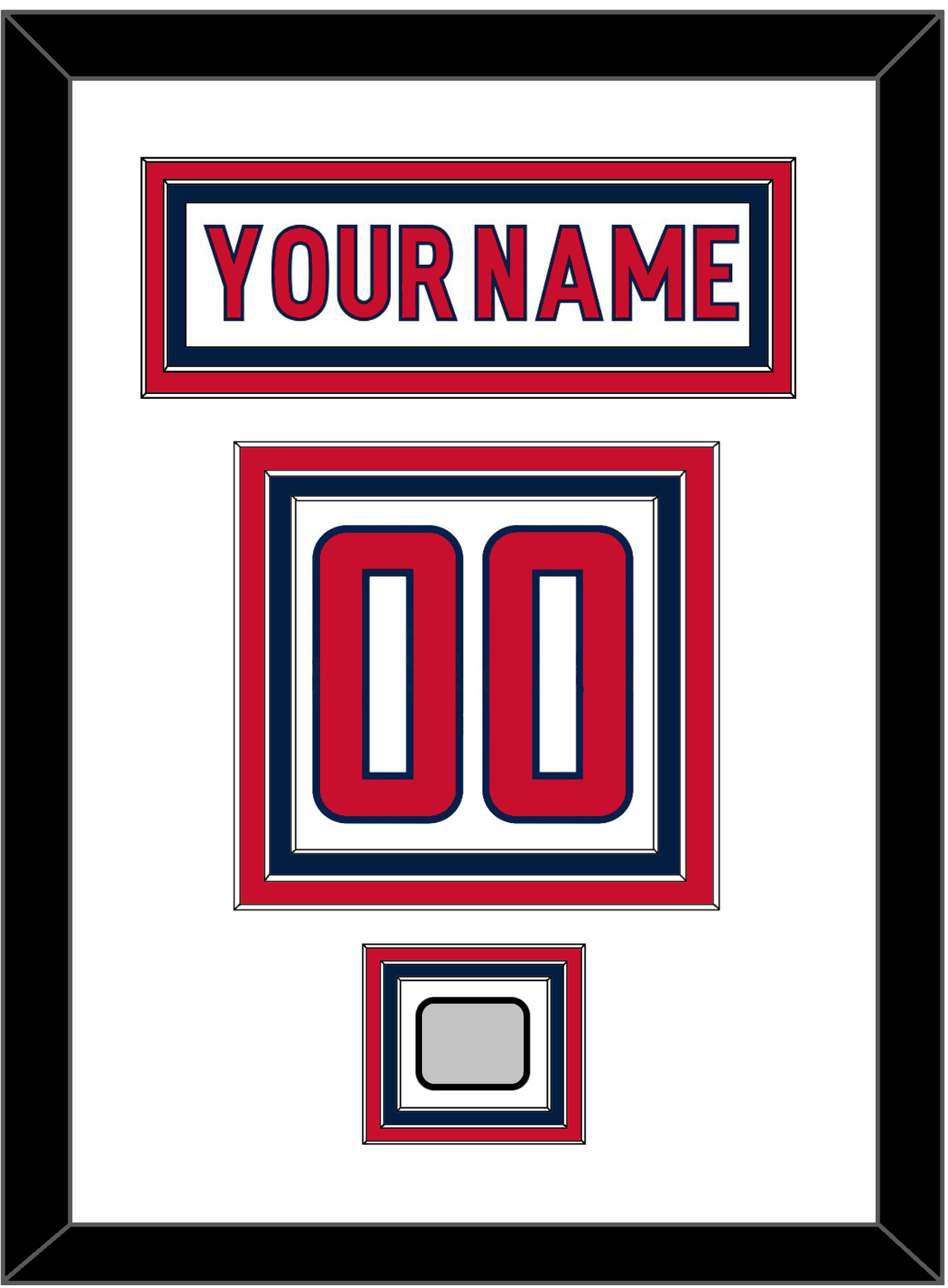 Washington Nameplate & Number (Back) With Stanley Cup Finals Patch - Road White - Premier Tier 1