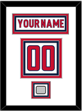 Washington Nameplate & Number (Back) With Stanley Cup Finals Patch - Road White - Triple Mat 1
