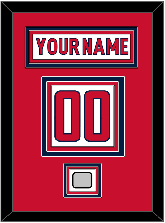 Washington Nameplate & Number (Back) With Stanley Cup Champions Patch - Road White - Premier Tier 2