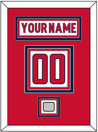 Washington Nameplate & Number (Back) With Stanley Cup Finals Patch - Road White - Premier Tier 2
