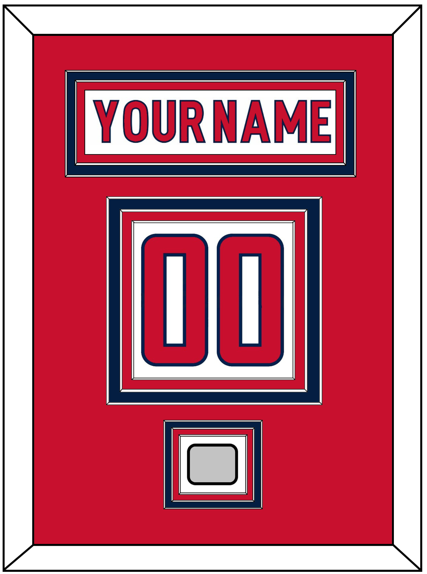 Washington Nameplate & Number (Back) With Stanley Cup Champions Patch - Road White - Premier Tier 2