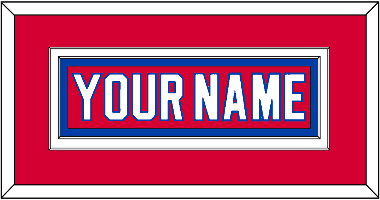 Washington Nameplate - Road Red (1987-1995) - Signature Tier 2