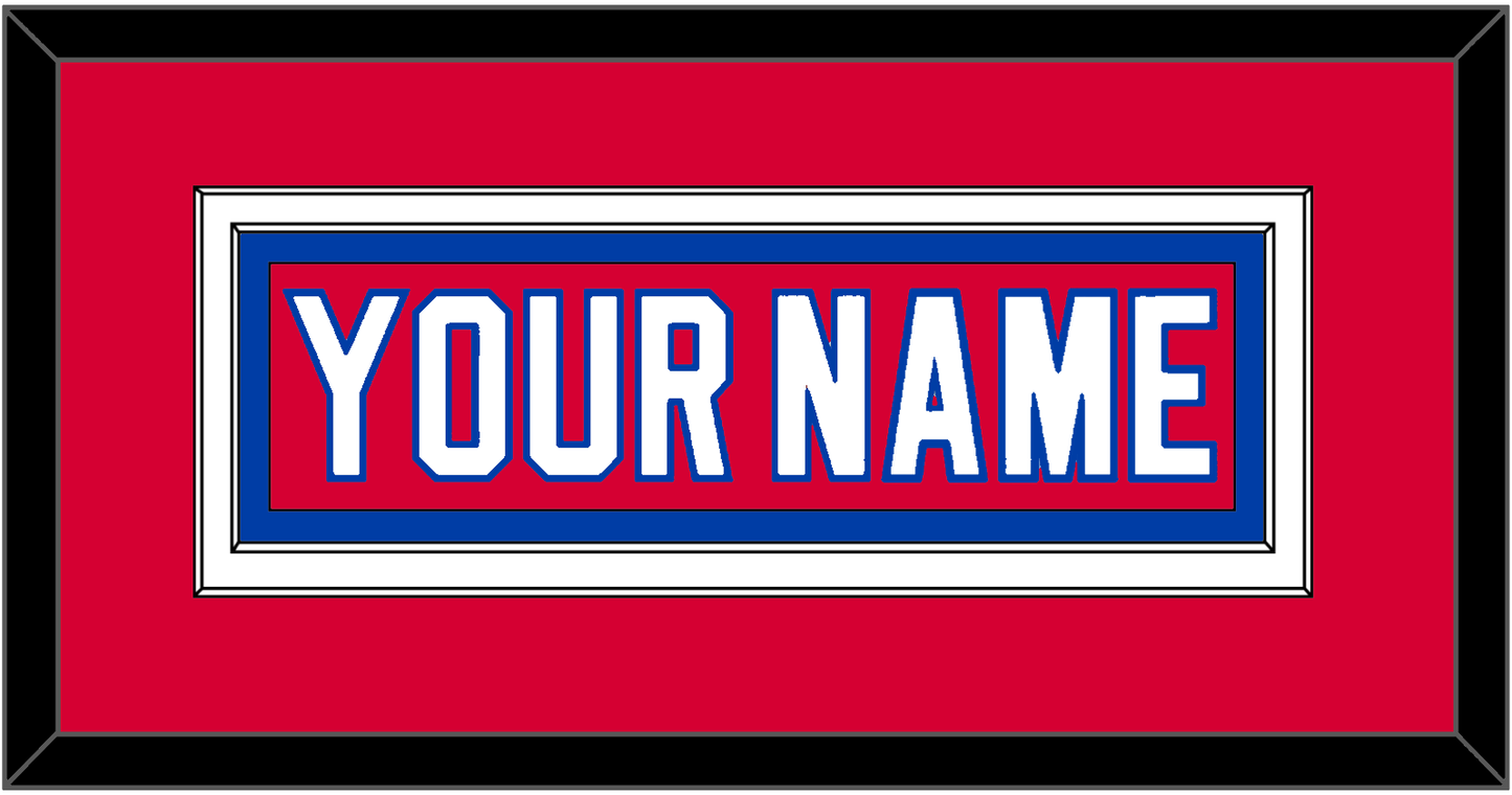 Washington Nameplate - Road Red (1987-1995) - Signature Tier 2