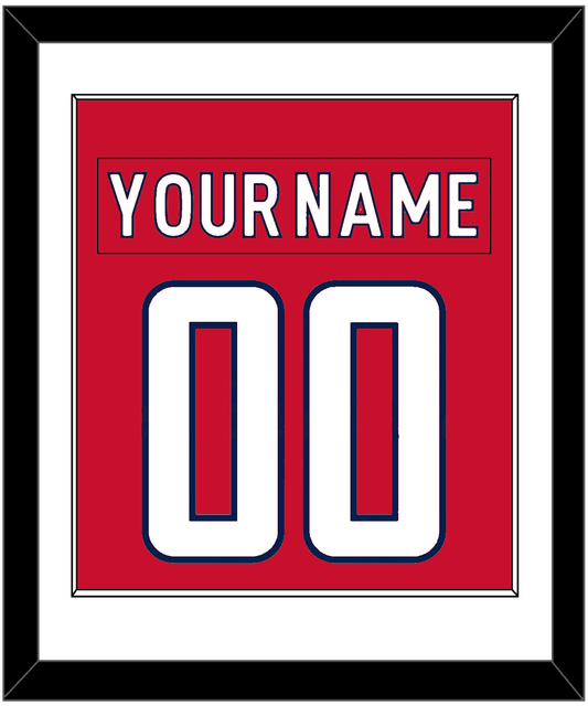 Washington Nameplate & Number (Back) Combined - Home Red - Essential Tier 1