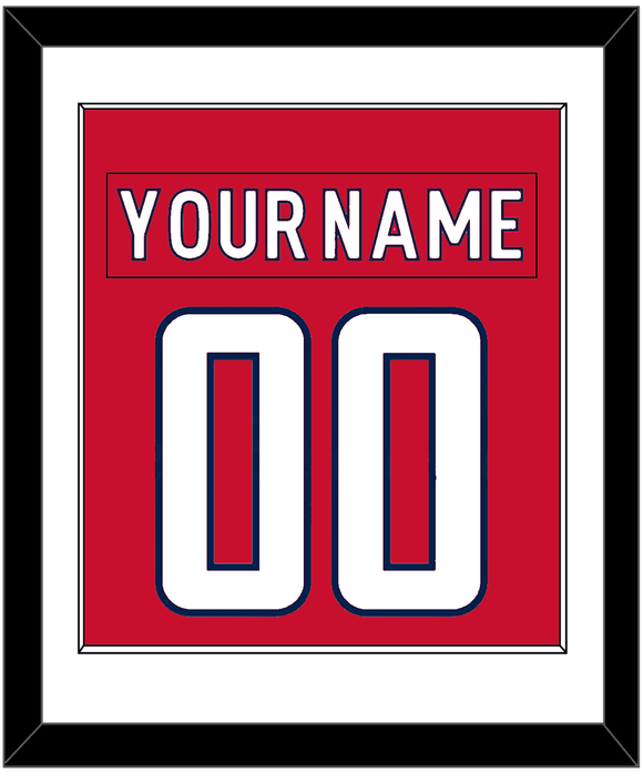 Washington Nameplate & Number (Back) Combined - Home Red - Single Mat 1