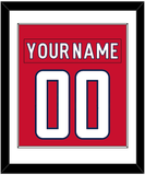 Washington Nameplate & Number (Back) Combined - Home Red - Single Mat 1