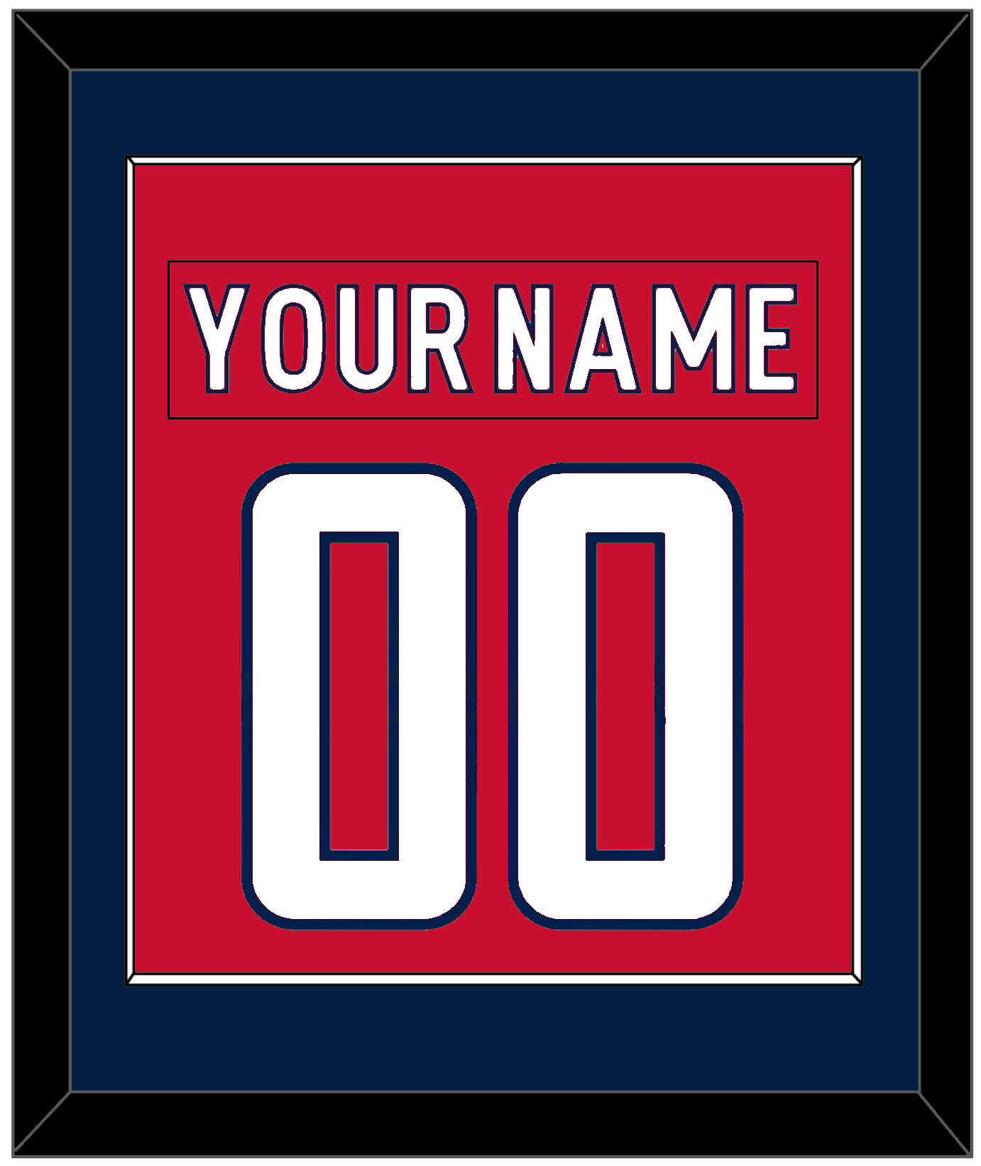 Washington Nameplate & Number (Back) Combined - Home Red - Essential Tier 2