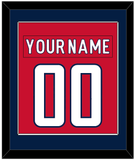 Washington Nameplate & Number (Back) Combined - Home Red - Single Mat 2