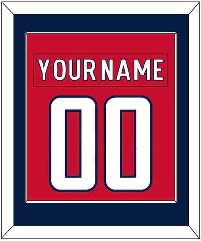 Washington Nameplate & Number (Back) Combined - Home Red - Essential Tier 2