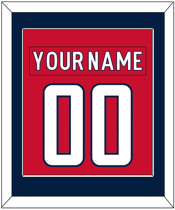 Washington Nameplate & Number (Back) Combined - Home Red - Single Mat 2